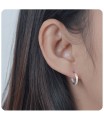 Silver Huggies Earring HO-1604